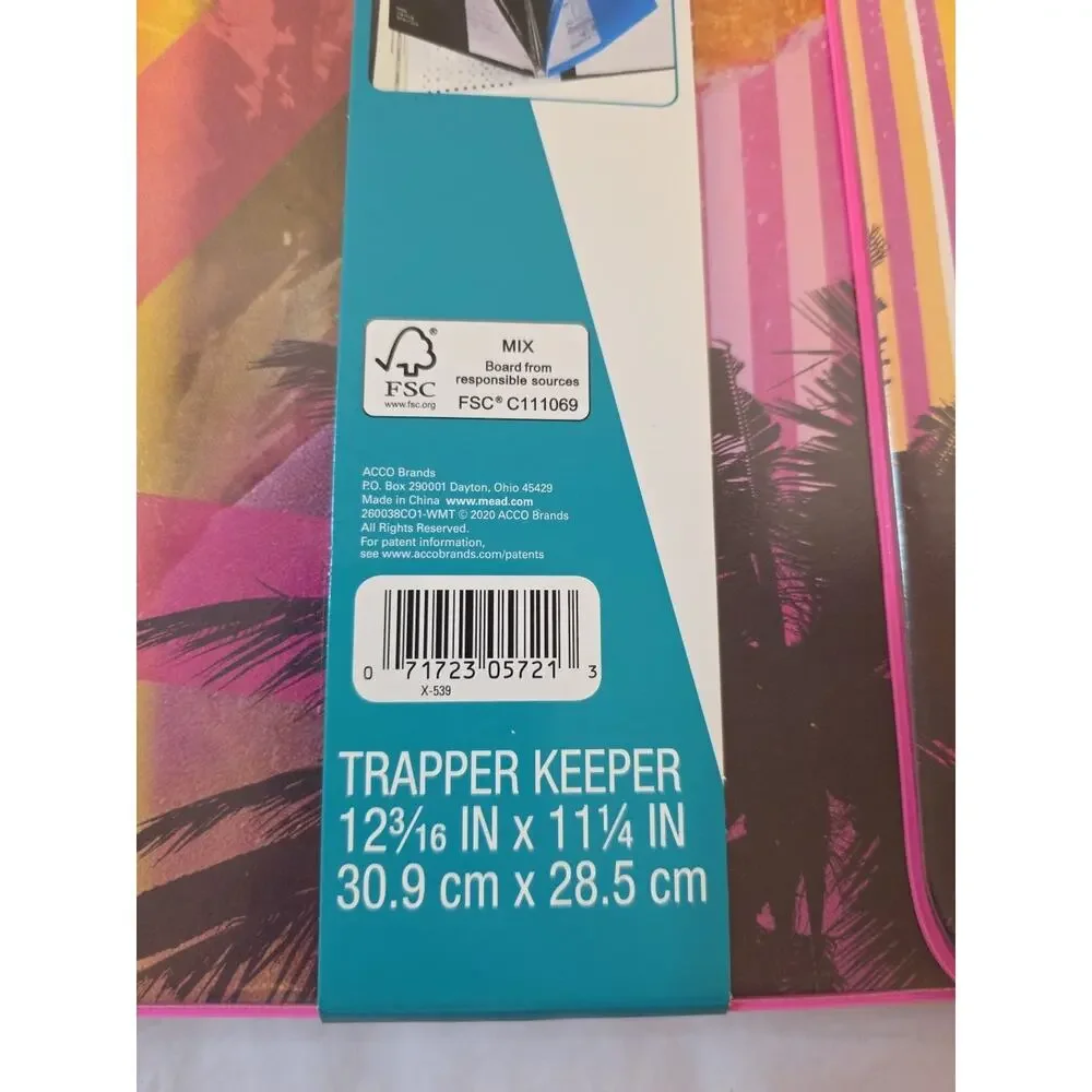 Mead Original Trapper Keeper Binder Retro Vintage Style SUNSET Nostalgia NEW
